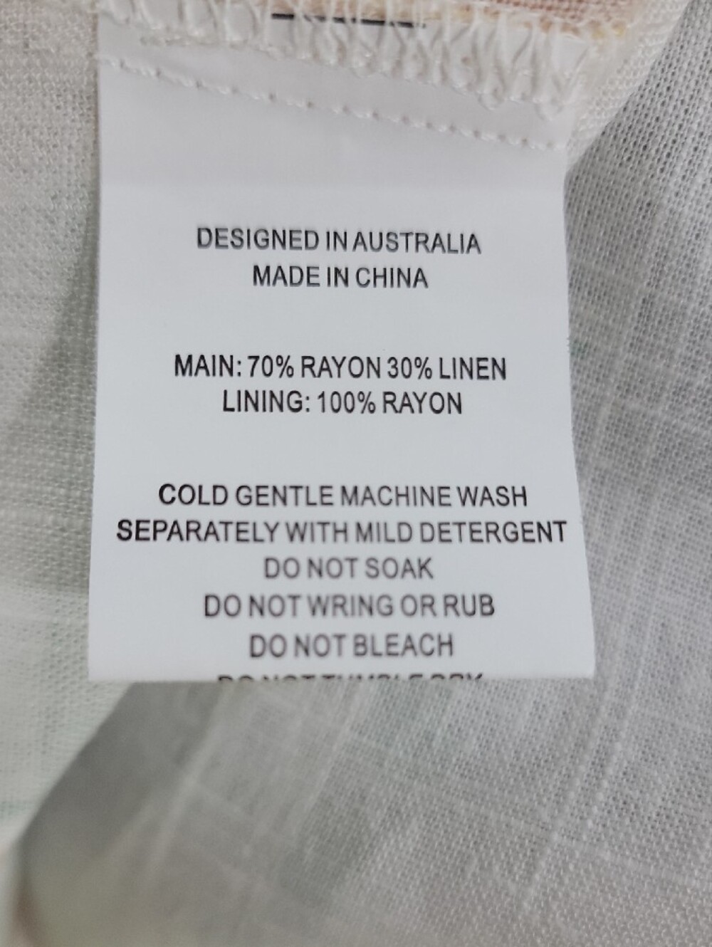 Strapless Linen Blend Pastel Print Maxi Dress - White & Yellow - Picture 10 of 10